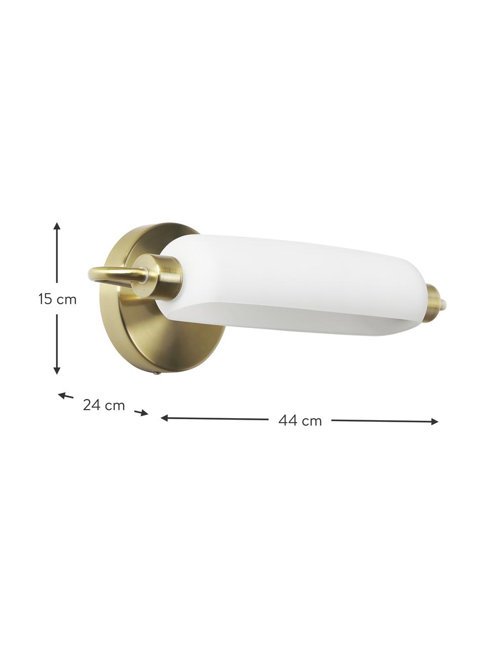 LED nástěnné svítidlo Tate, Zlatá, bílá, Š 44 cm, V 15 cm