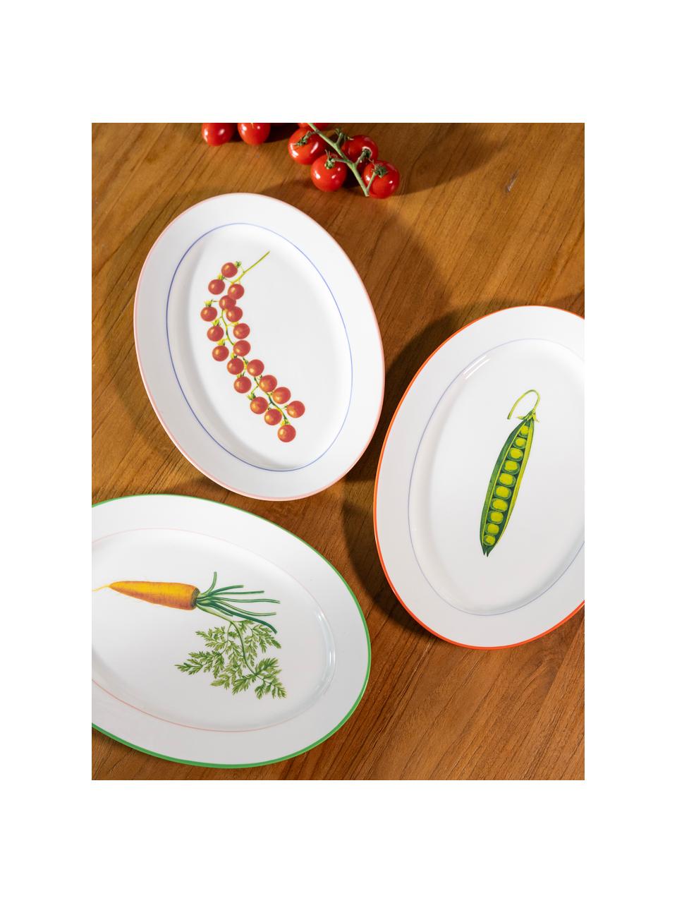 Plat de service en porcelaine Fine Bon Chine Tomato, Porcelaine Fine Bone China, Tomates, larg. 30 x prof. 21 cm