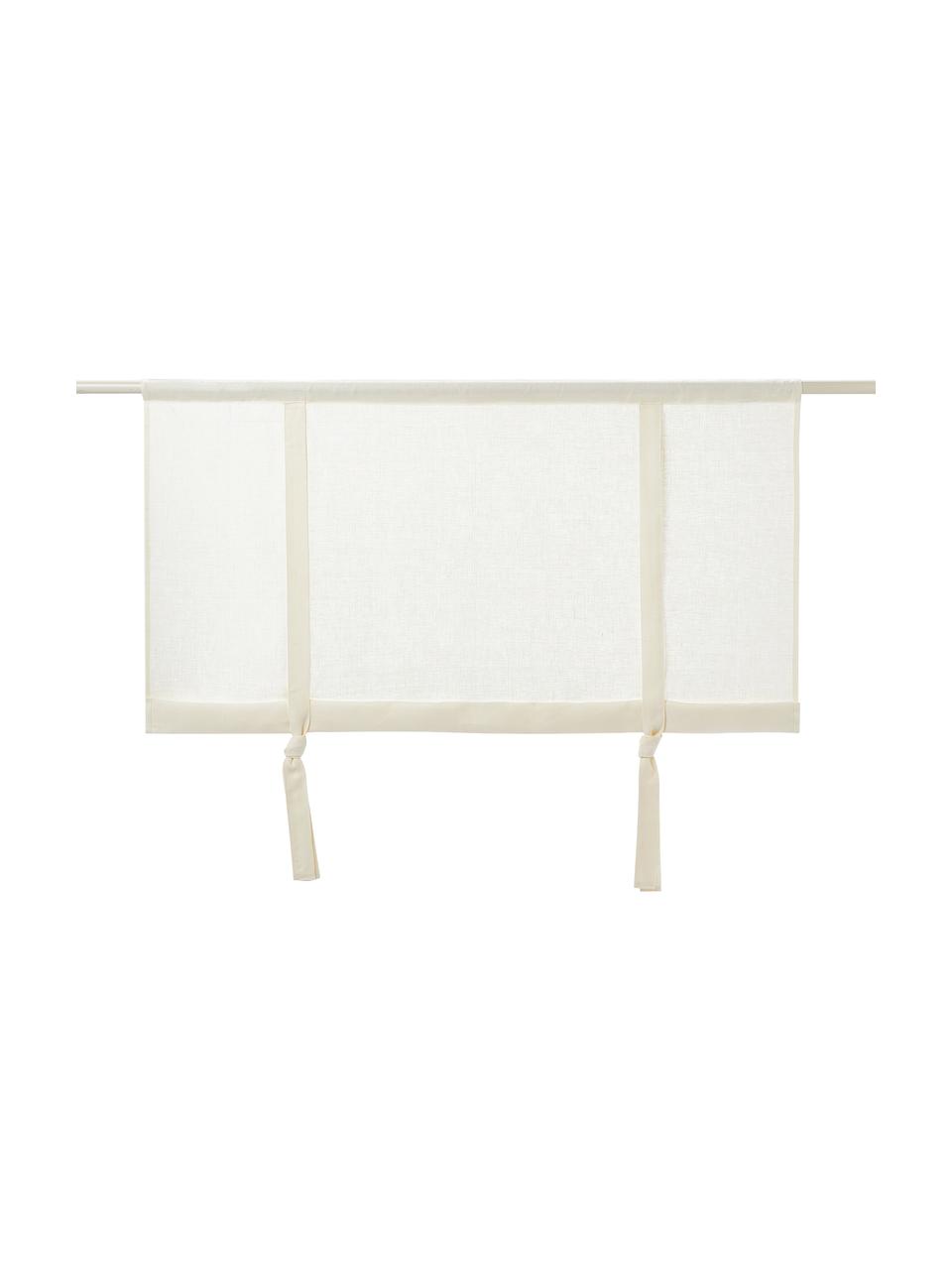 Estor enrollable semitransparente Eli, 100% lino, Beige claro, An 100 x L 90 cm