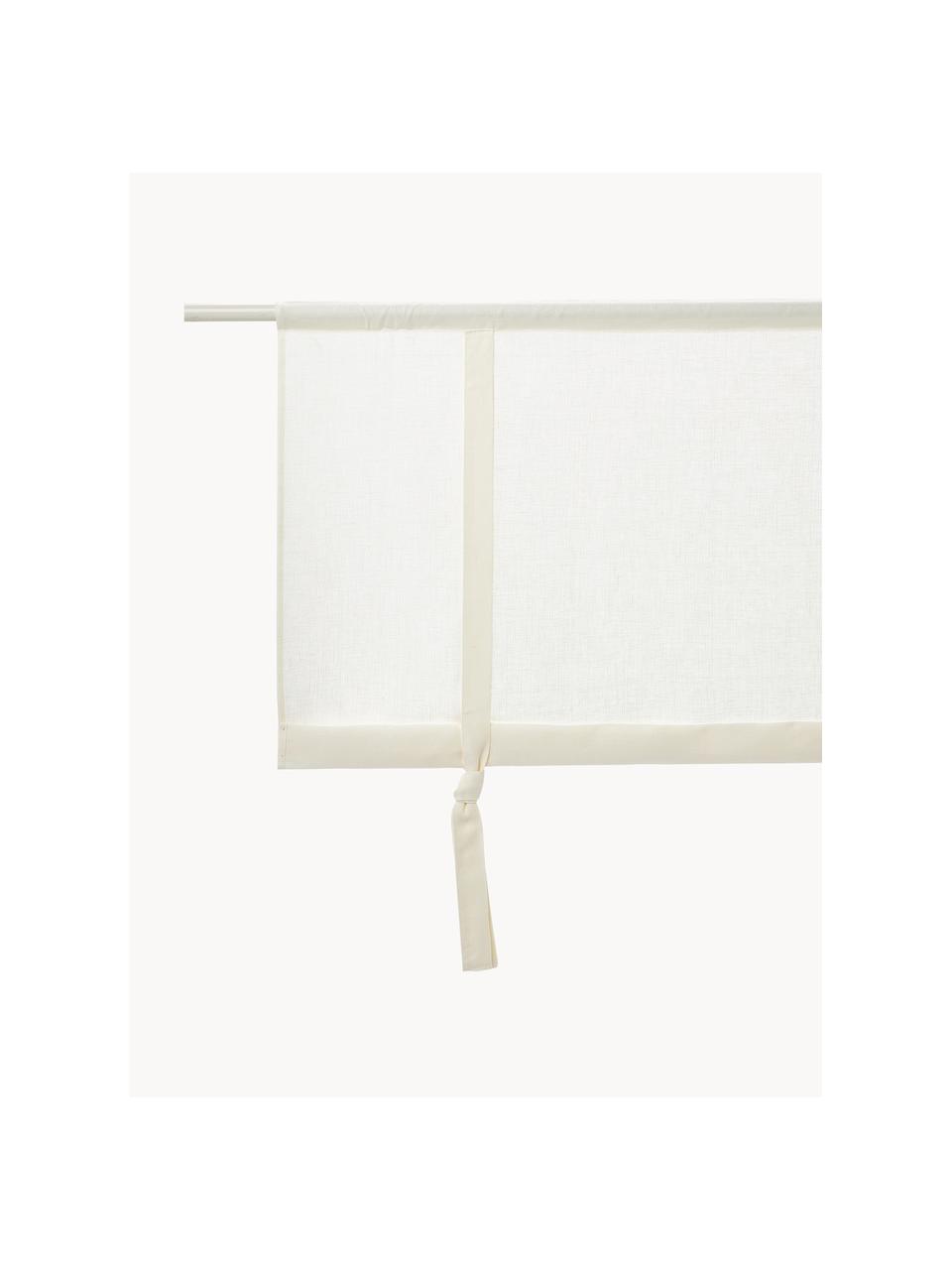 Tenda a rullo semitrasparente Eli, 100% lino, Beige chiaro, Larg. 100 x Lung. 90 cm