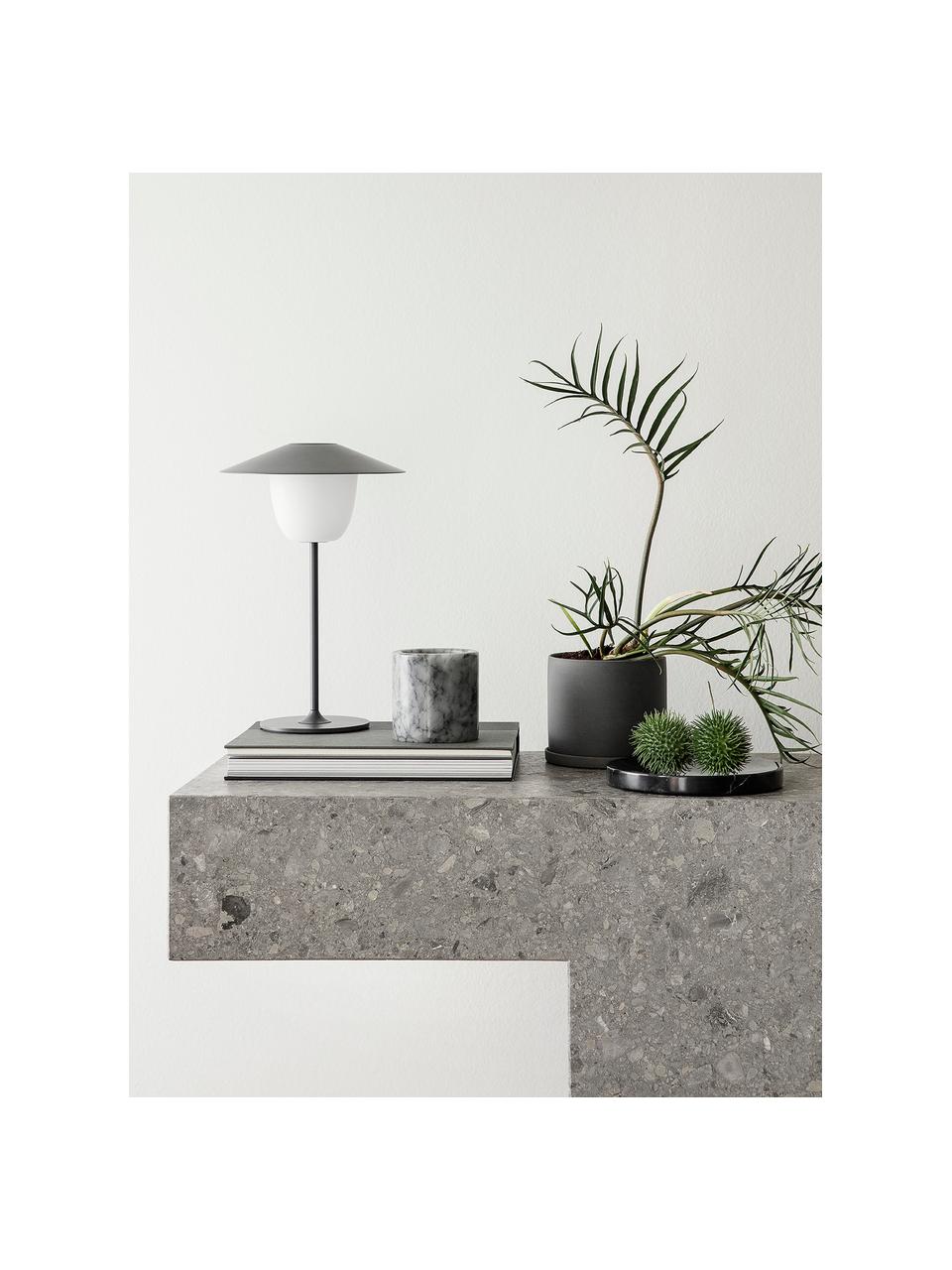Mobile Dimmbare LED-Aussenleuchte Ani zum Hängen oder Stellen, Lampenschirm: Aluminium, Grau, Weiss, Ø 22 x H 33 cm