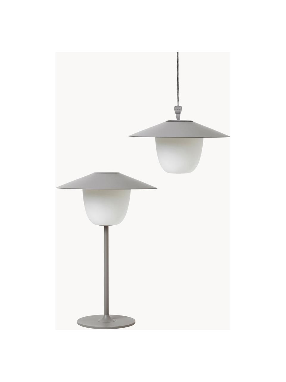 Lampe d'extérieur LED mobile à suspendre ou à poser Ani, Gris, blanc, Ø 22 x haut. 33 cm