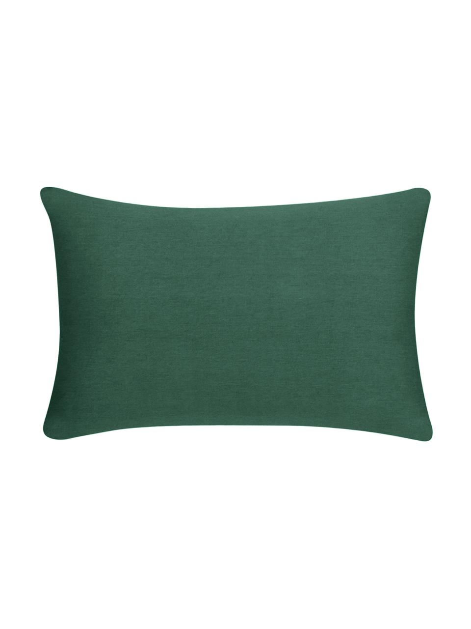 Funda de cojín de algodón Mads, 100% algodón, Verde, An 30 x L 50 cm