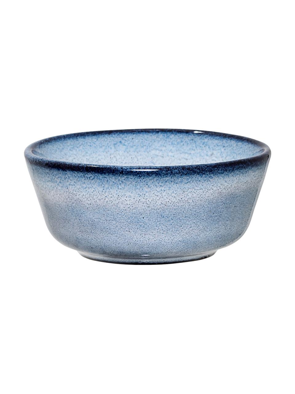 Ručně vyrobená kameninová miska na dip Sandrine Ø 8 cm, 2 ks, Kamenina, Odstíny modré, Ø 8 cm