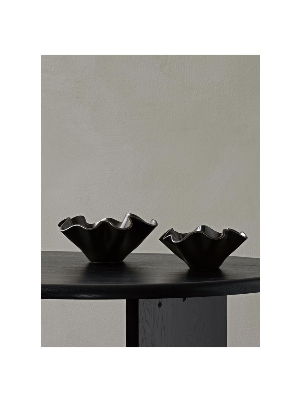 Ručně vyrobená dekorativní mísa z keramiky Fragilis, Keramika, Černá, Ø 23 cm, V 10 cm