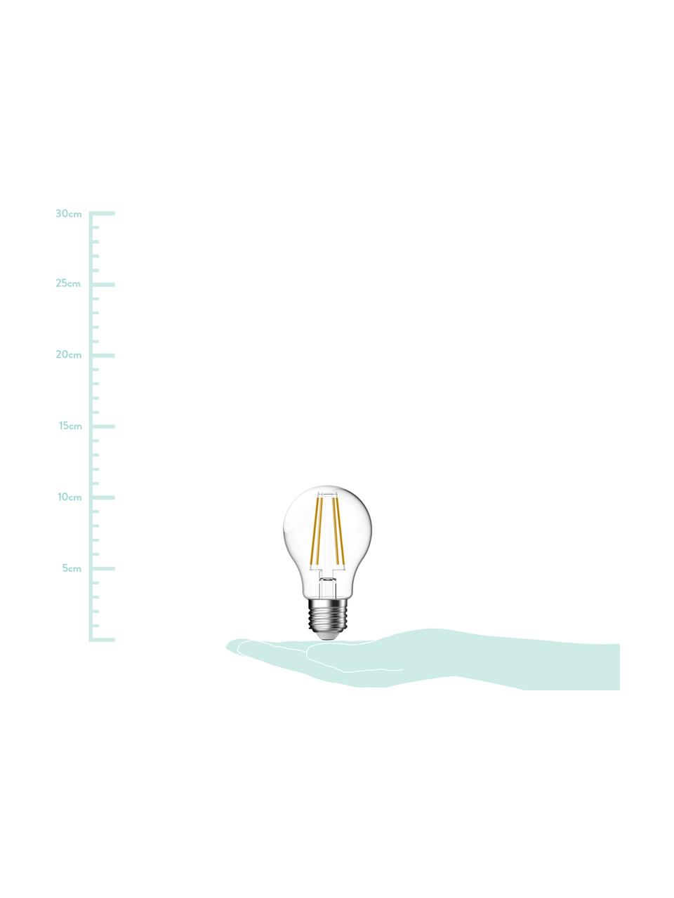 LED lamp Clear (E27 / 7W), 2 stuks, Peertje: glas, Fitting: aluminium, Transparant, Ø 6 x H 11 cm