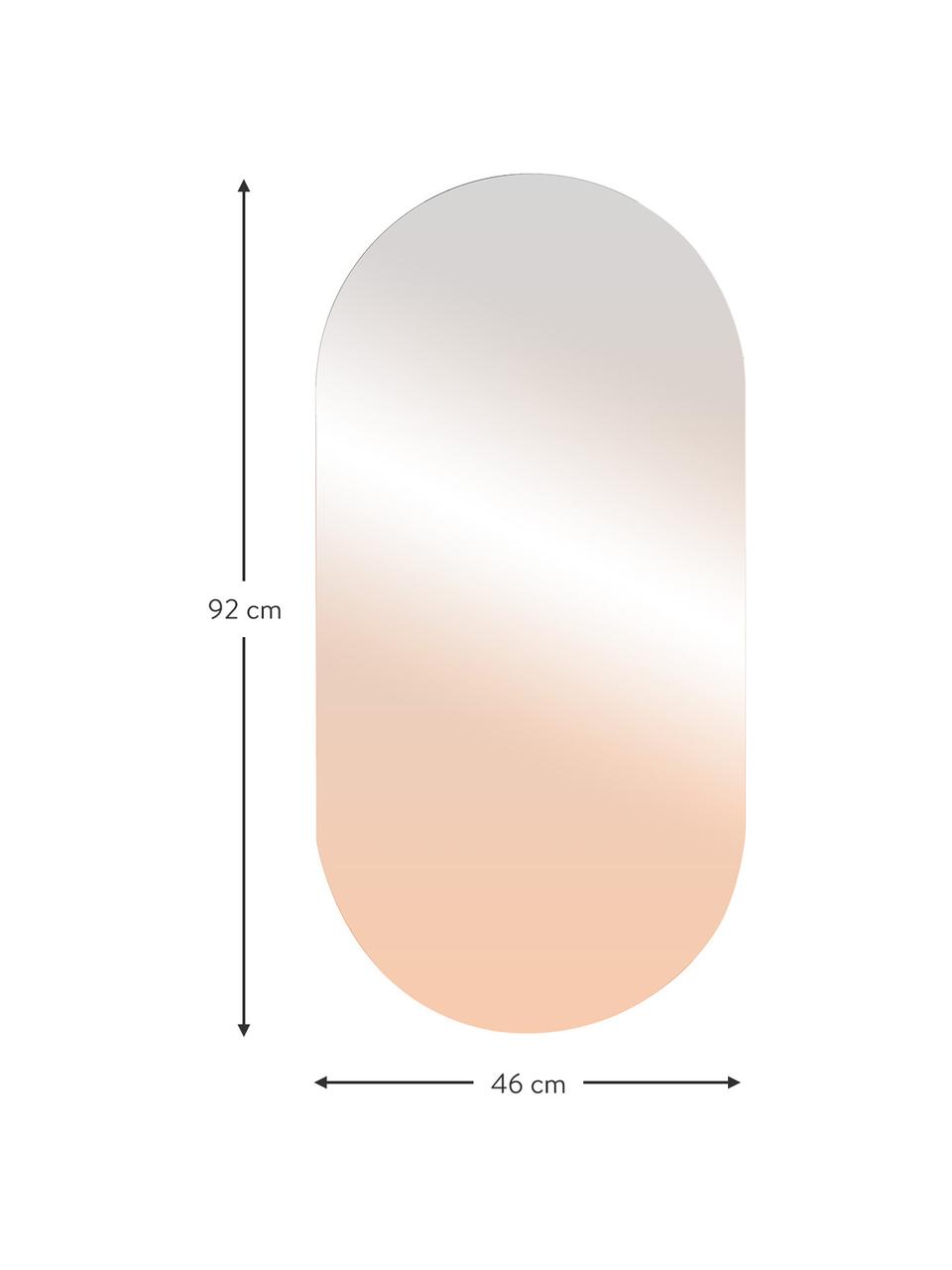 Rahmloser Wandspiegel Misto mit Farbverlauf, Spiegelglas, Spiegelglas mit rosigem Kupferton, B 46 x H 92 cm