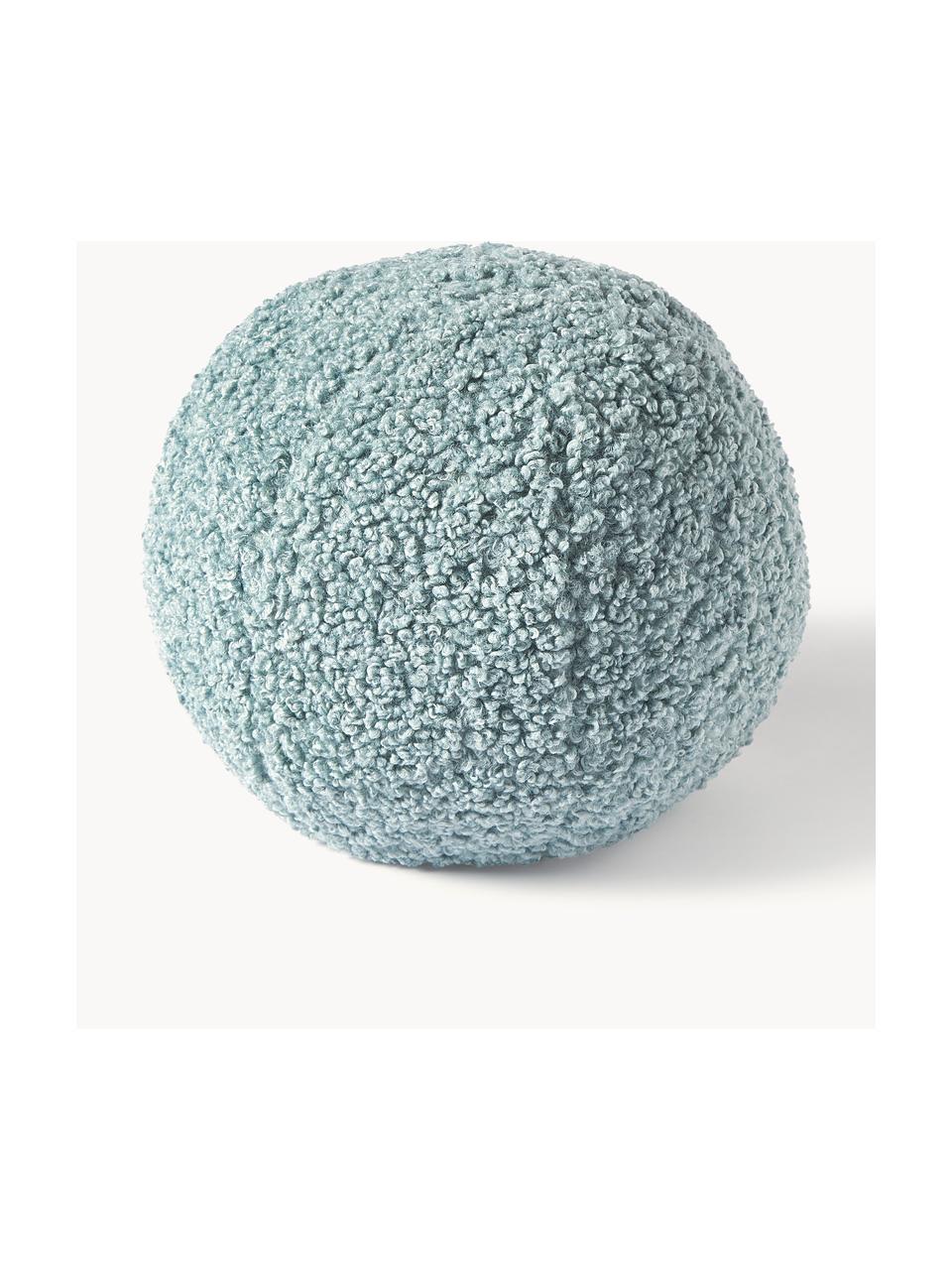 Coussin rond en peluche Dotty, Bleu ciel, Ø 30 cm