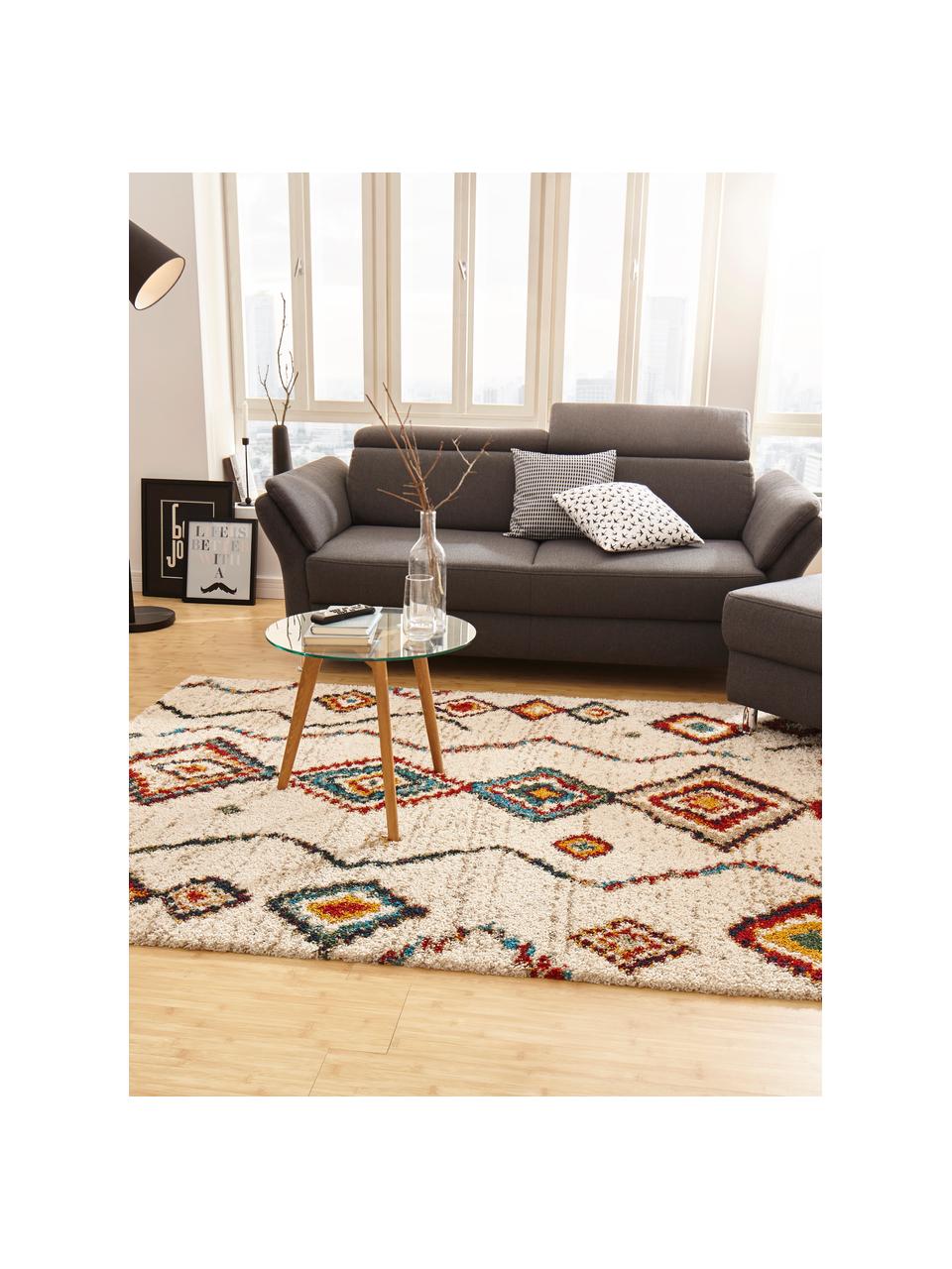 Tapis moelleux à poils longs Geometric, 100 % polypropylène

Le matériau est certifié STANDARD 100 OEKO-TEX®, 1803035, Centexbel, Blanc cassé, multicolore, larg. 80 x long. 150 cm (taille XS)