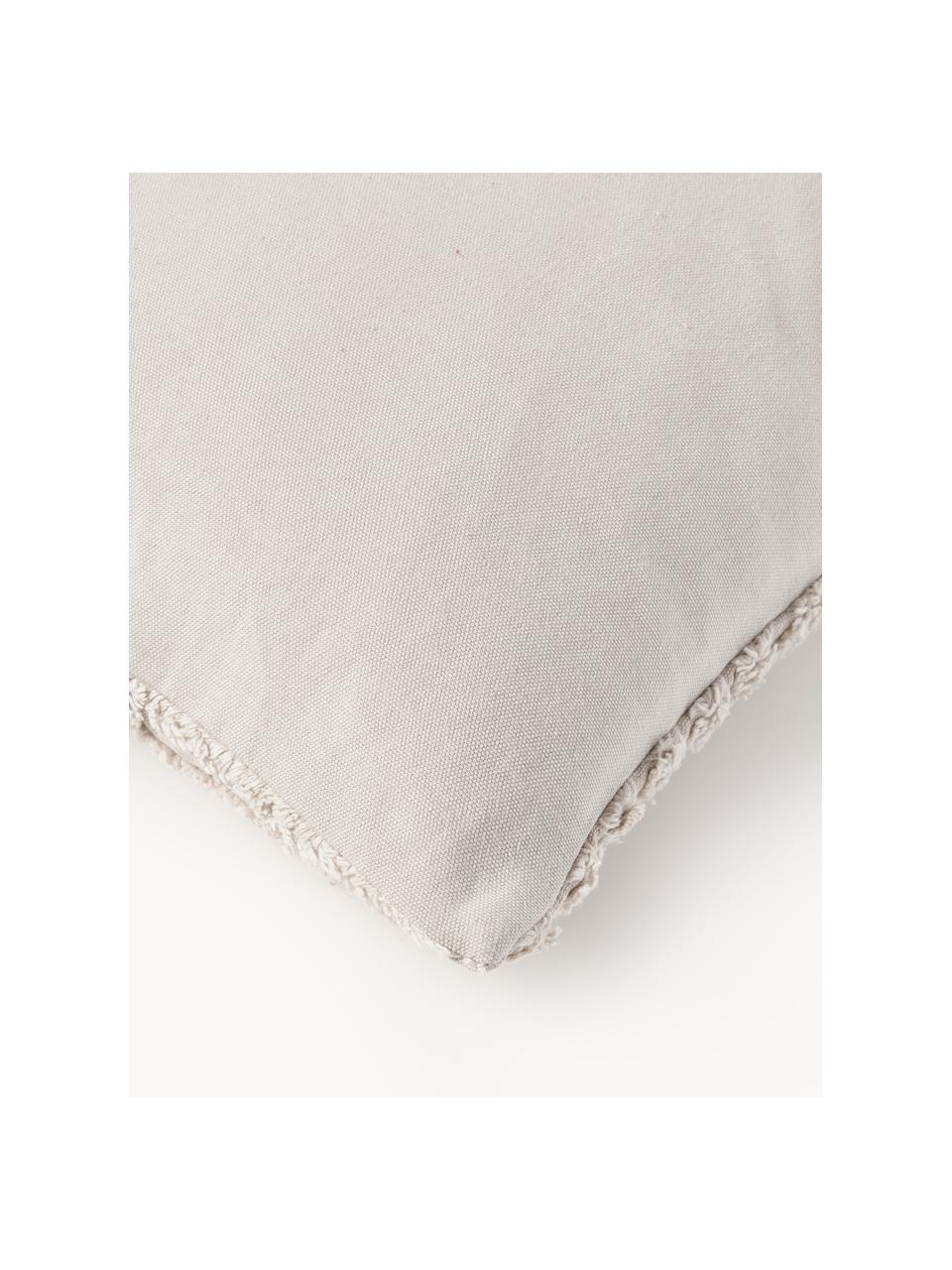 Housse de coussin en coton Bell, 100% coton, Beige clair, larg. 30 x long. 50 cm