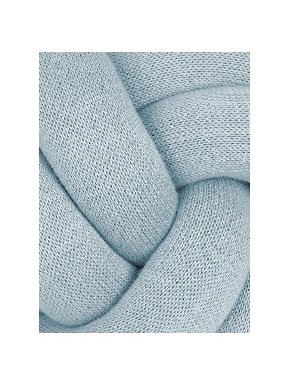 Coussin nœud bleu ciel Twist, Bleu ciel