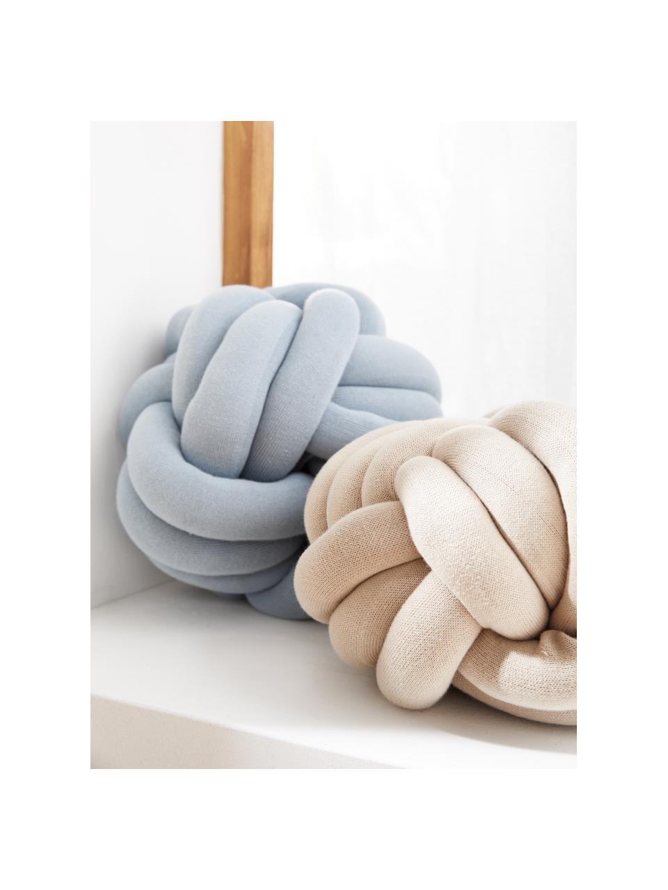 Coussin nœud bleu ciel Twist, Bleu ciel