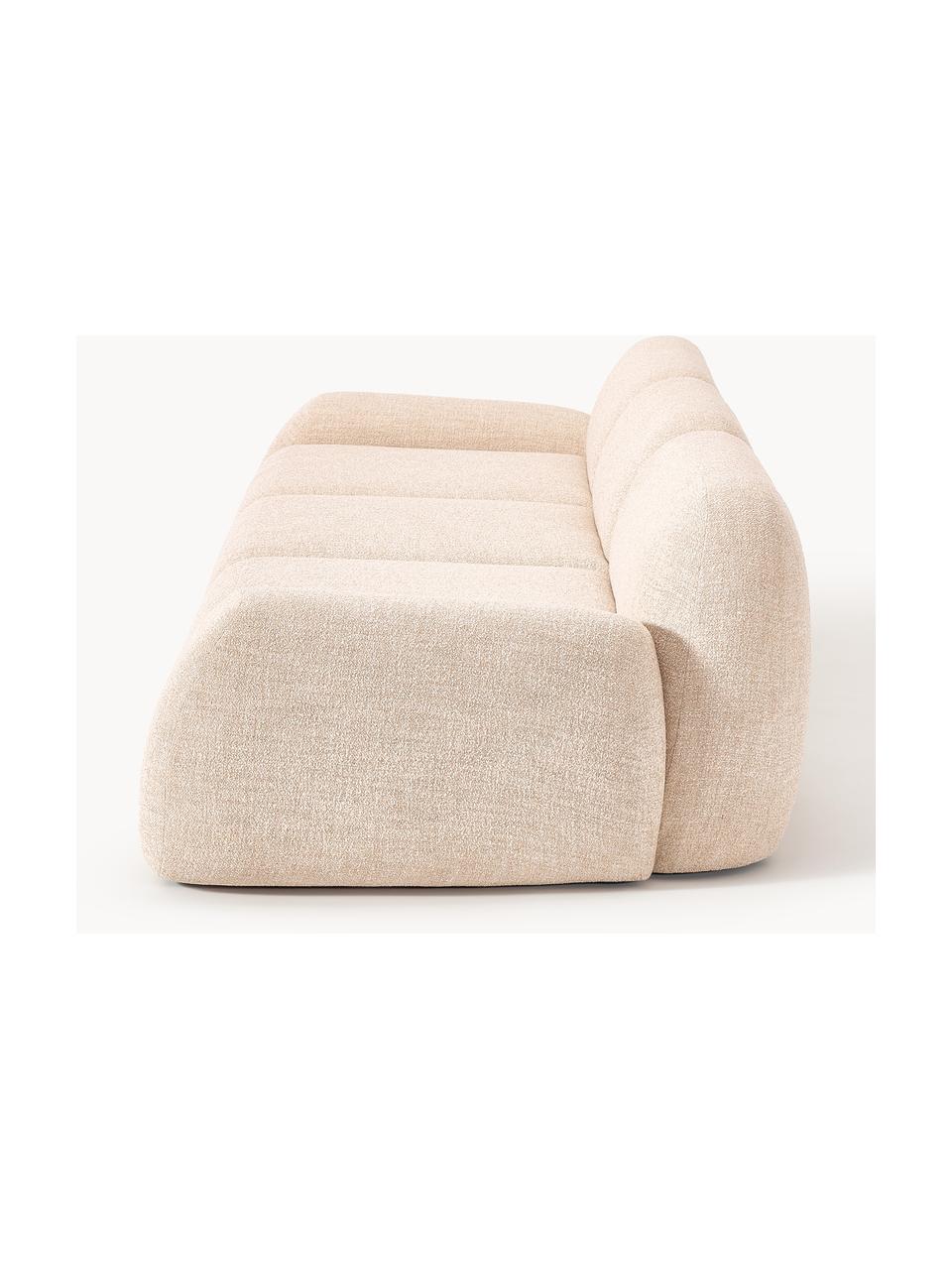 Modulares Sofa Wolke (4-Sitzer) aus Bouclé, Bezug: Bouclé (96 % Polyester, 4, Bouclé Peach, B 343 x T 118 cm