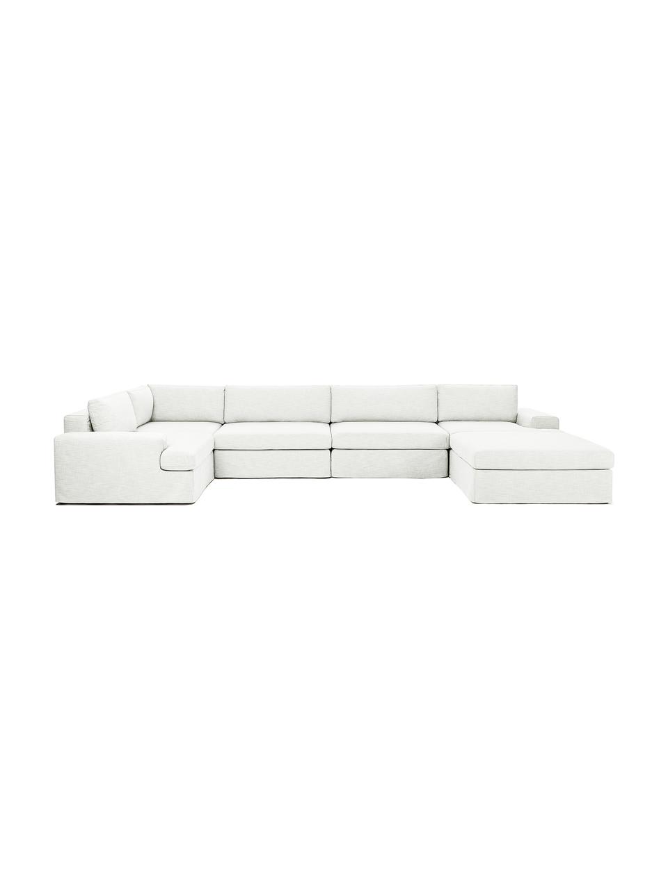 Modulární pohovka Russell, Krémově bílá, Š 412 cm, V 77 cm
