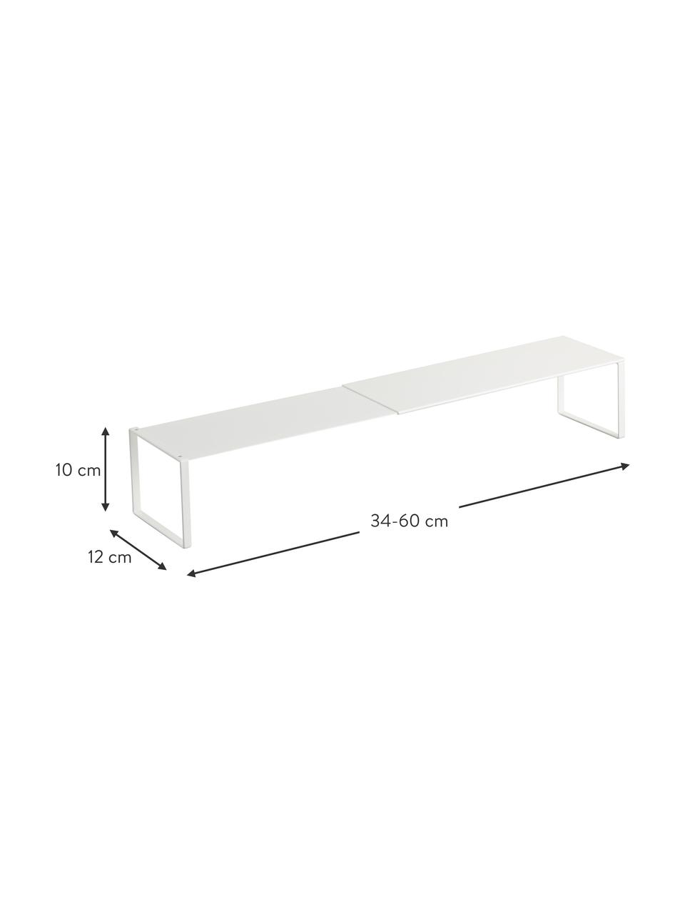 Pólka na buty Frame, Stal malowana proszkowo, Biały, S 34-60 x W 10 cm
