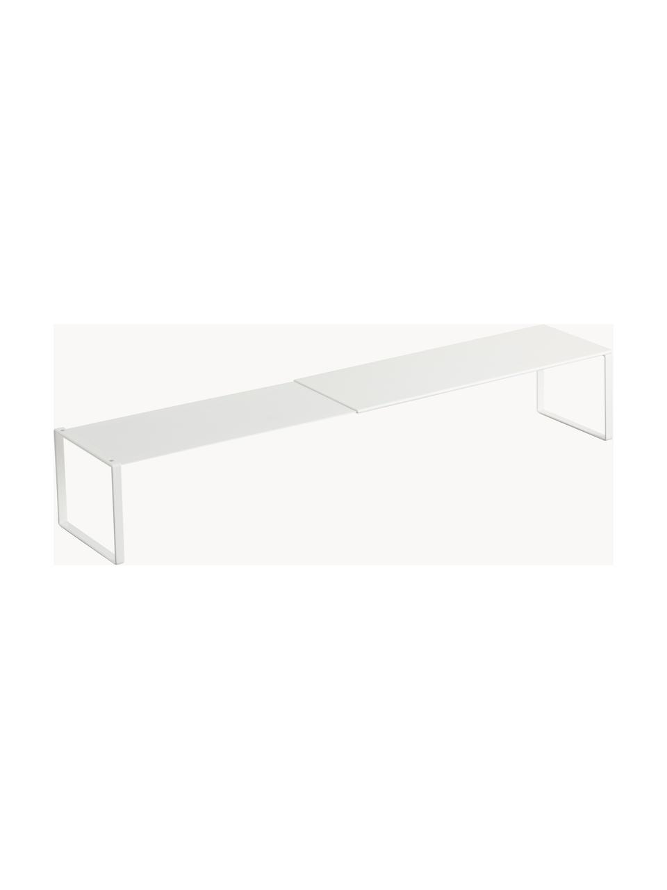 Scarpiera estensibile Frame, Acciaio verniciato a polvere, Bianco, Larg. 34-60 x Alt. 10 cm