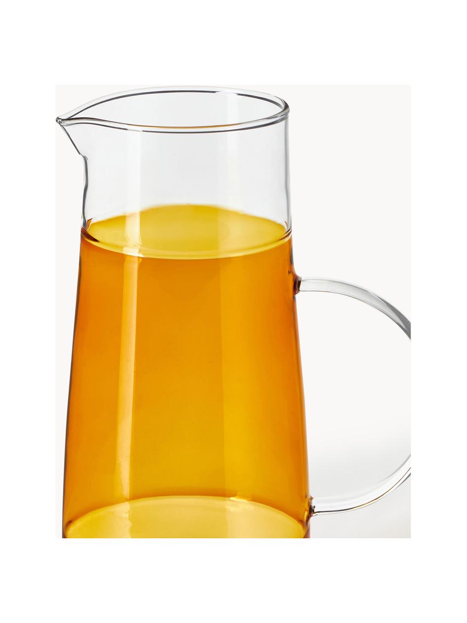 Mondgeblazen karaf Lemonade, 1.3 L, Glas, Oranje, roze, 1.3 L