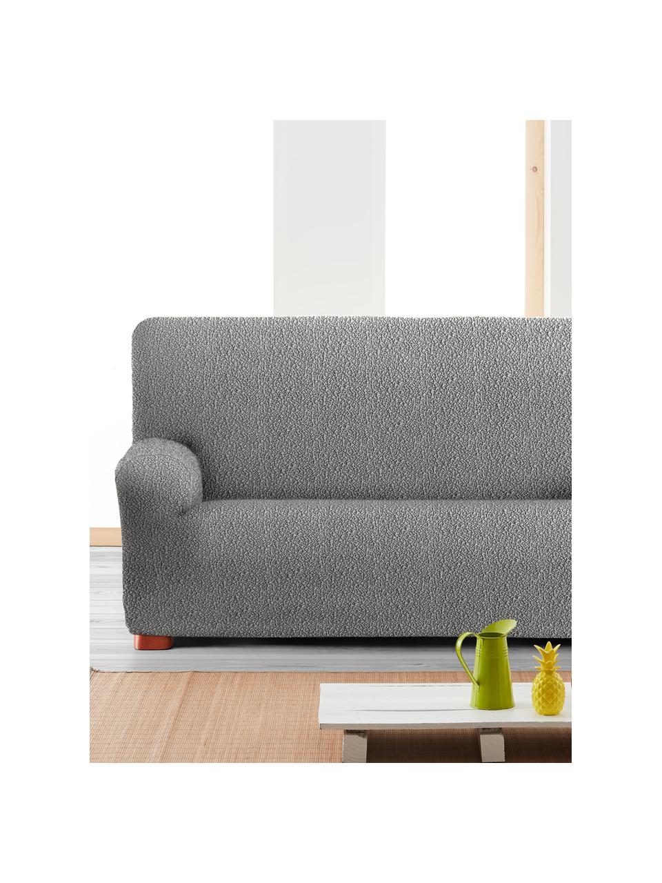 Funda de sofá Roc, 55% poliéster, 35% algodón, 10% elastómero, Gris, An 120 x Al 260 cm