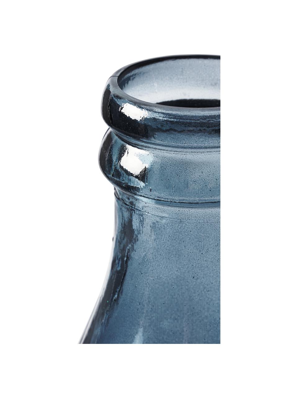 Vaso da terra in vetro riciclato Dante, Vetro riciclato, Blu scuro, Ø 40 x Alt. 56 cm