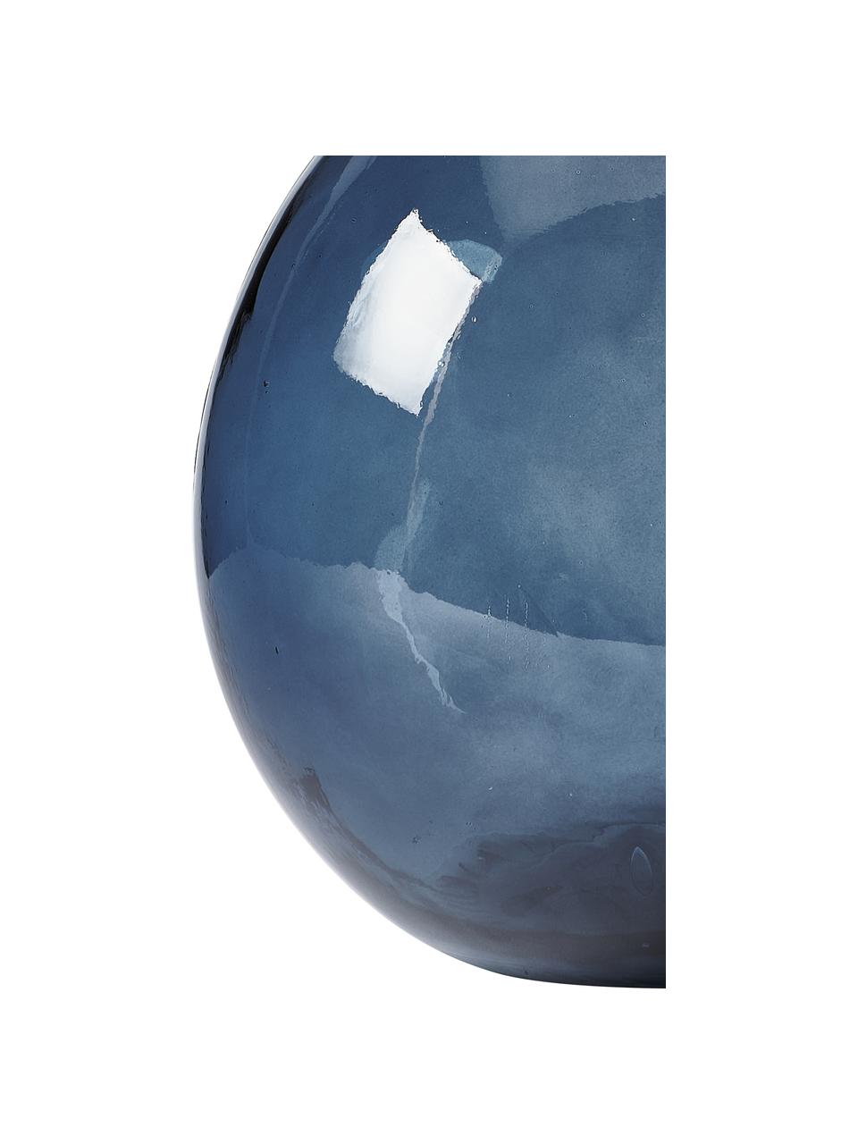 Bodenvase Dante aus recyceltem Glas, Recyceltes Glas, Dunkelblau, Ø 40 cm x H 56 cm