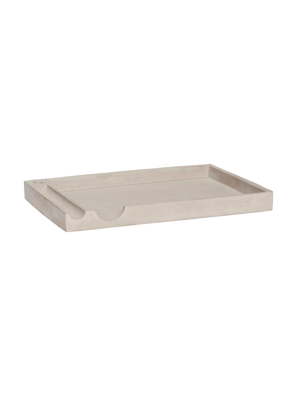 Organizer Paulina aus Beton, Beton, Grau, matt, L 35 x B 24 cm