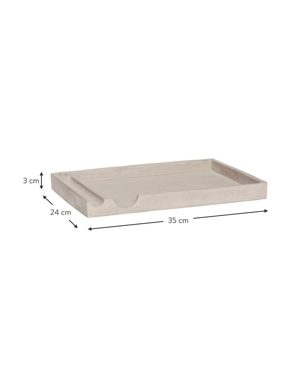 Organizer Paulina aus Beton, Beton, Grau, matt, L 35 x B 24 cm