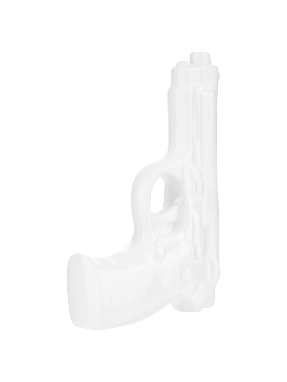 Petit vase design en porcelaine Gun, Porcelaine, émaillé, Blanc, larg. 12 x haut. 17 cm