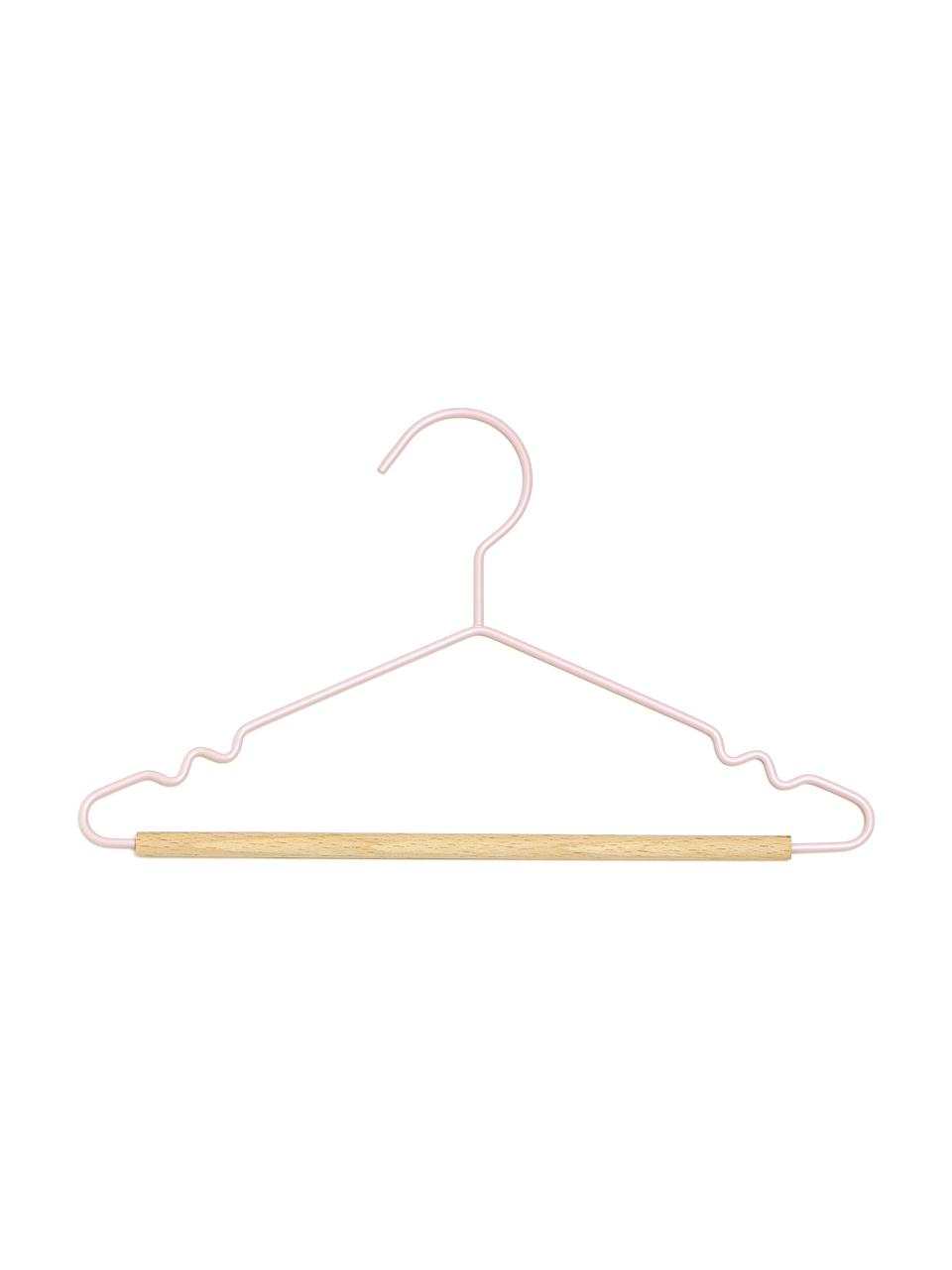 Gruccia Kids Top 10 pz, Legno, acciaio verniciato a polvere, Rosa, Larg. 31 x Alt. 18 cm