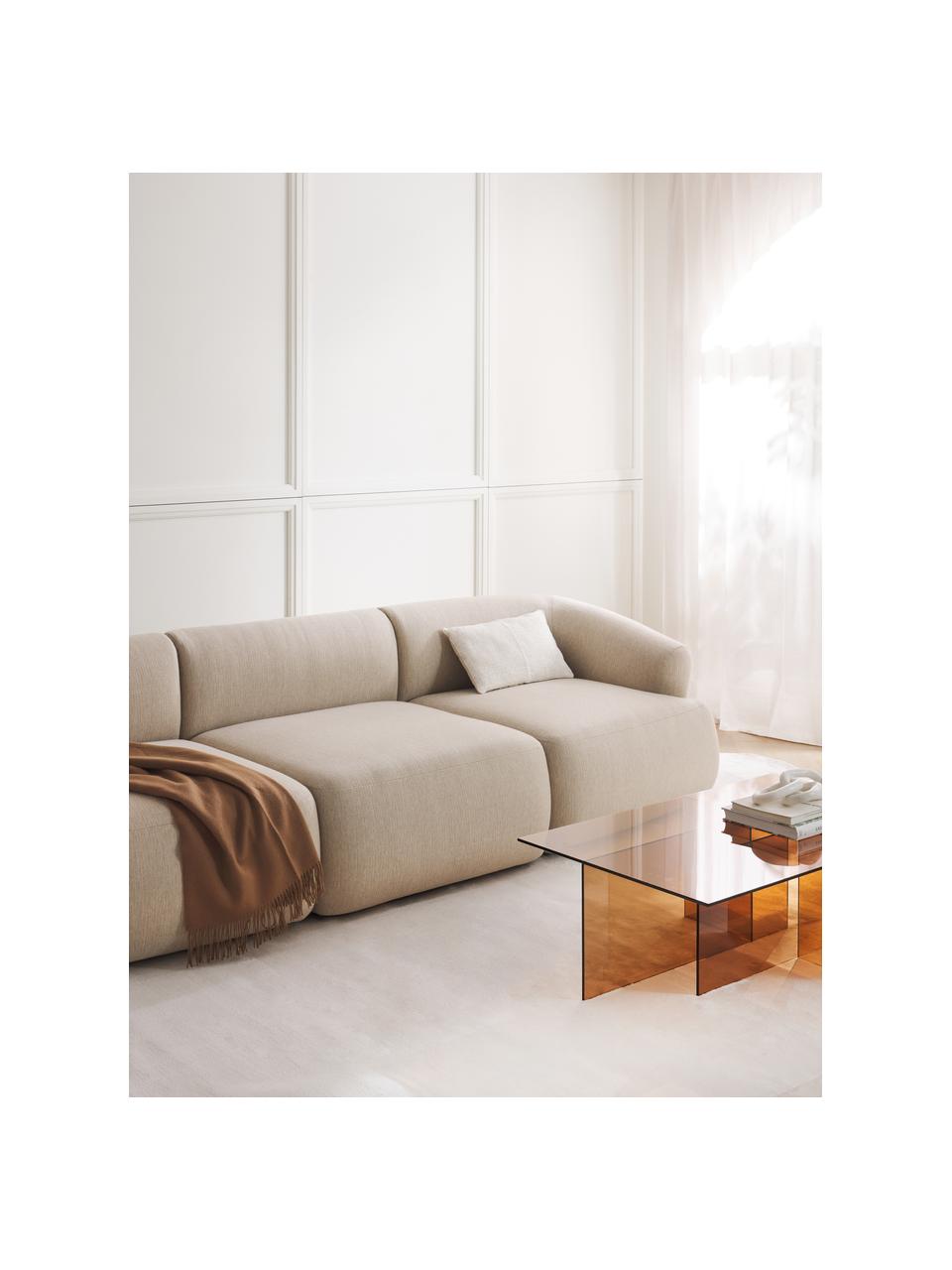 Chauffeuse pour canapé modulable Sofia, Tissu beige clair, larg. 87 x prof. 103 cm