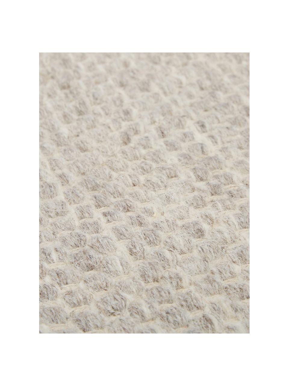 Tapis en laine tissé main, chiné Asko, Gris, larg. 80 x long. 250 cm