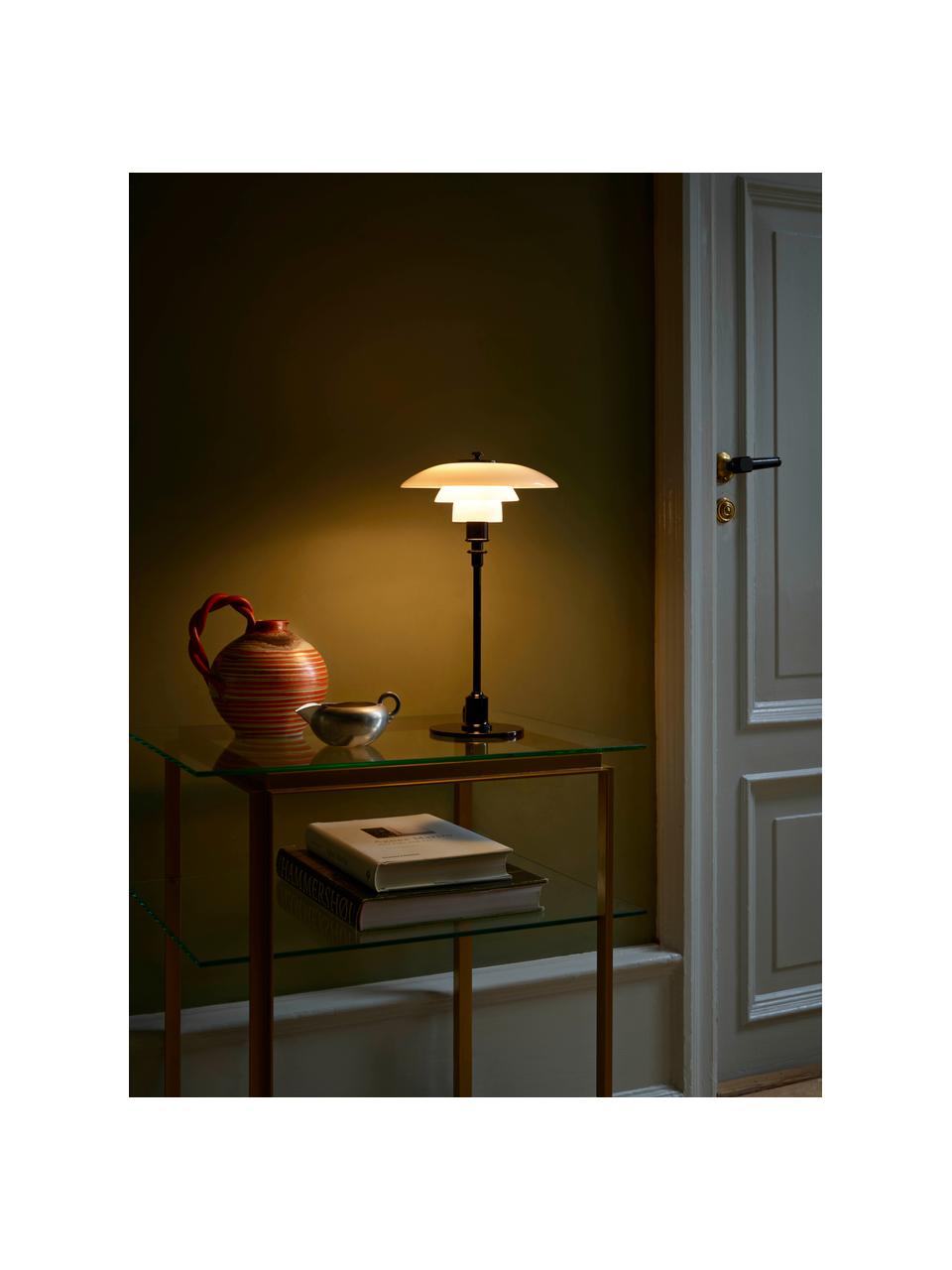 Malá stolová lampa PH 2/1, Čierna, biela, Ø 20 x V 36 cm