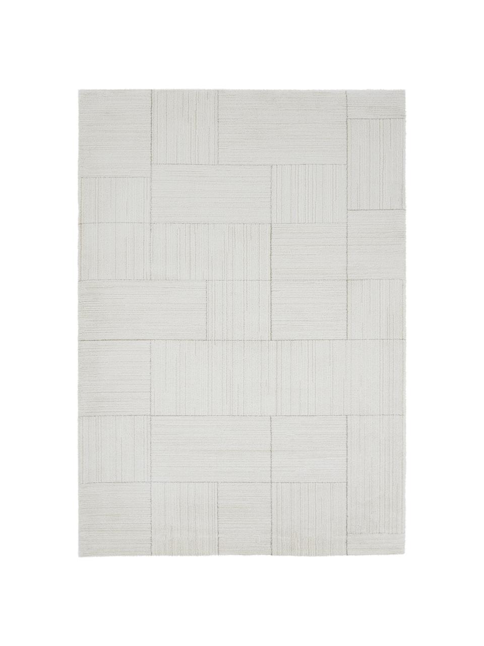 Tapis moelleux blanc Lawrence, Blanc naturel, beige