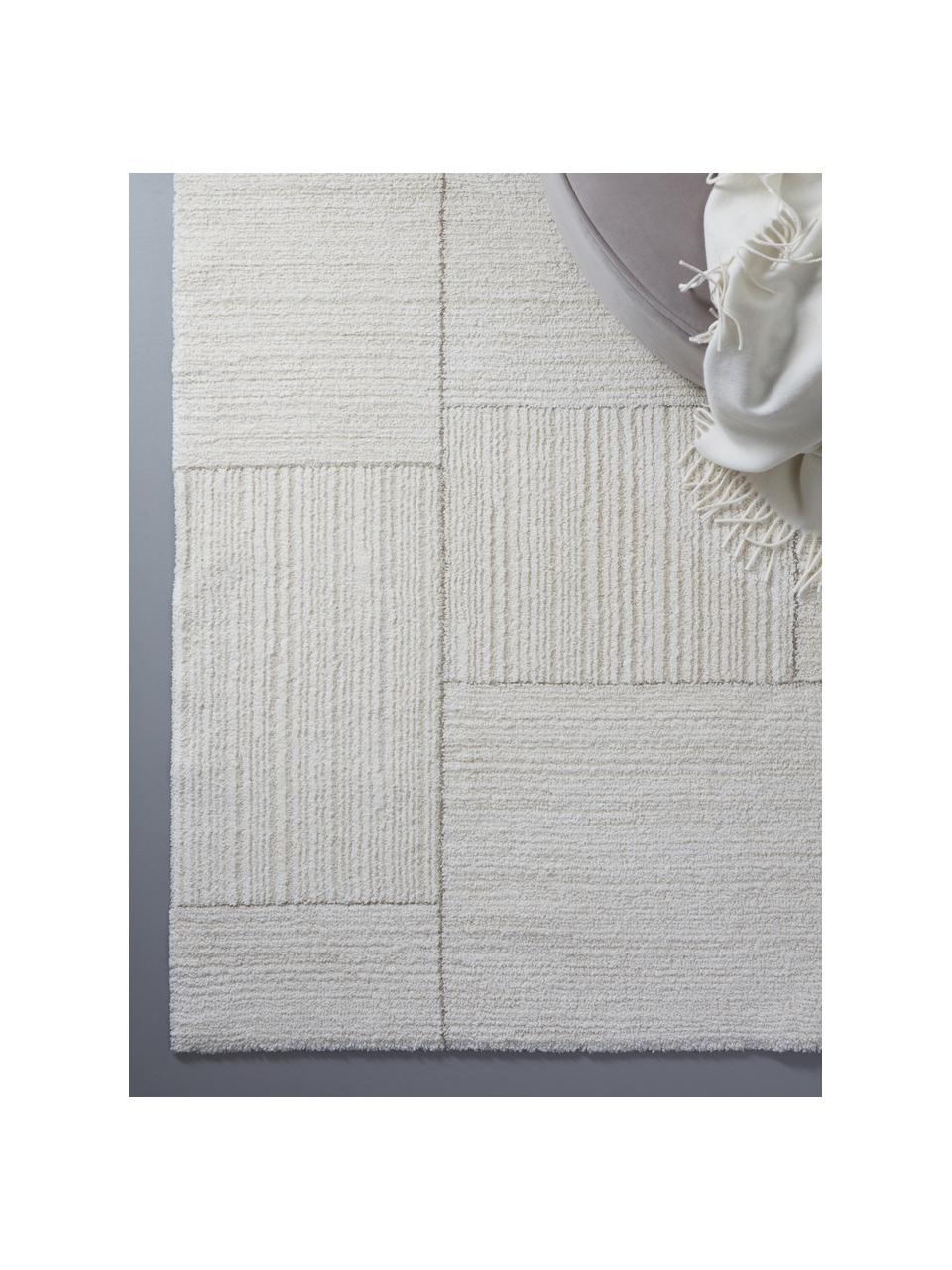 Puszysty dywan z wysokim stosem Lawrence, 55% poliester, 45% polipropylen, Naturalny biały, beżowy, S 160 x D 230 cm (Rozmiar M)