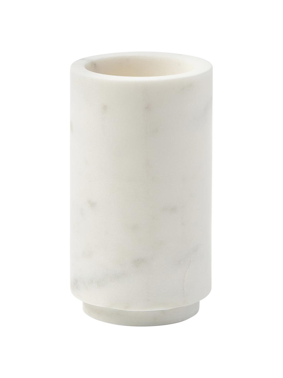 Gobelet en marbre à brosse à dents Simba, Marbre, Blanc, marbré, Ø 8 x haut. 14 cm