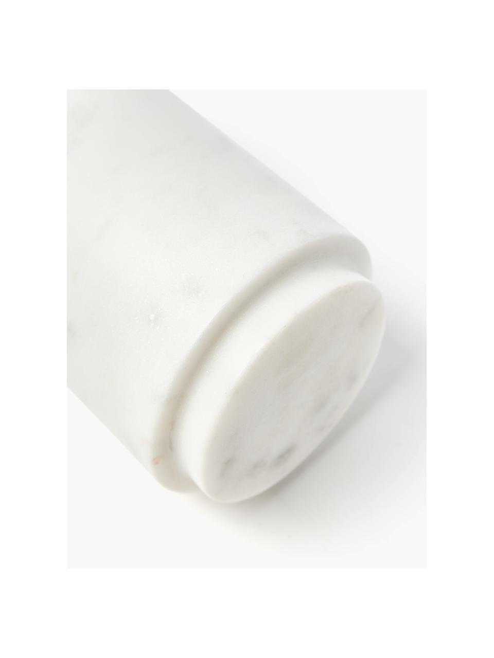 Marmor-Zahnputzbecher Simba, Marmor, Weiss, marmoriert, Ø 8 x H 14 cm