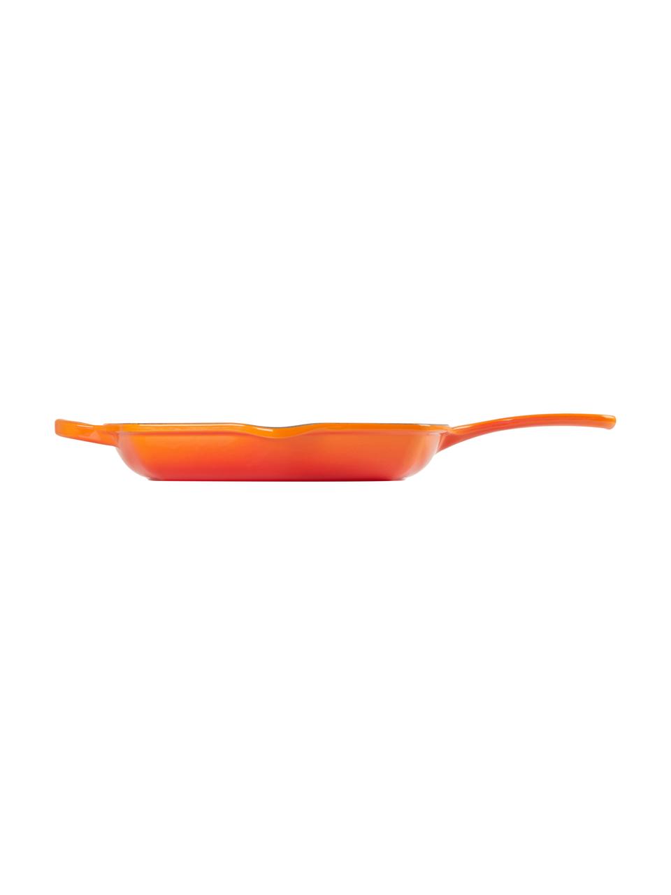 Sartén skillet cuadrada grill de hierro fundido Signature Collection, Hierro esmaltado, Naranja, rojo, An 44 x Al 5 cm