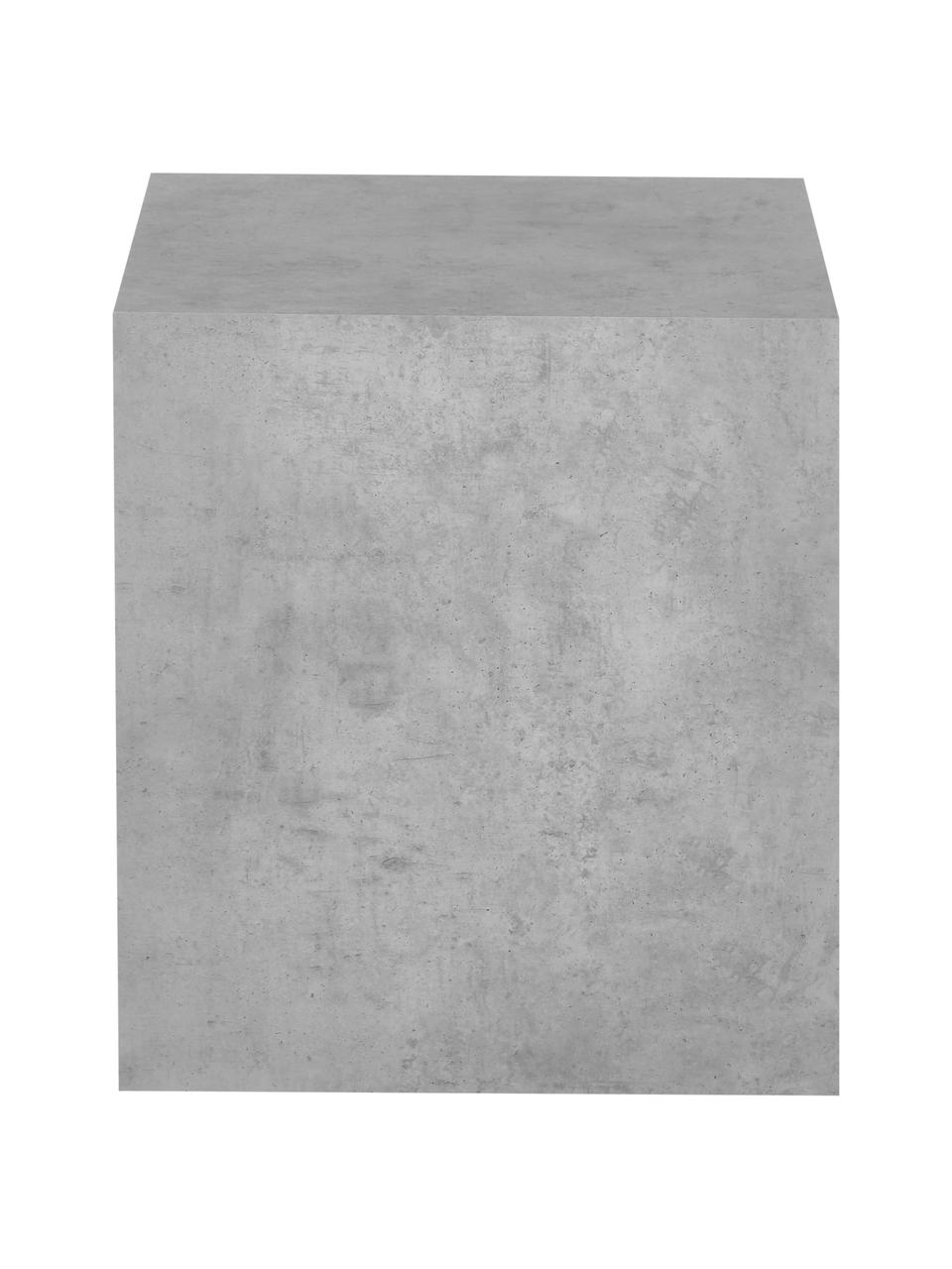 Pomocný stolík s betónovým vzhľadom Lesley, MDF-doska pokrytá melamínovou fóliou, Sivá, v betónovom vzhľade, matná, Š 45 x V 50 cm