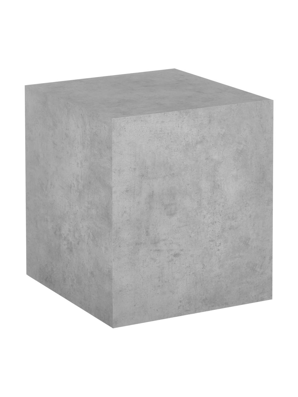 Bijzettafel Lesley in betonlook, MDF bekleed met melaminefolie, Grijs, betonlook, mat, B 45 x H 50 cm
