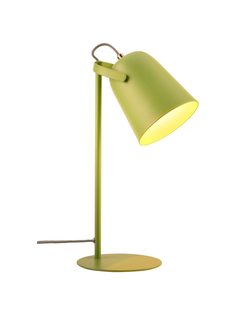 Retro bureaulamp True Pistachio, Lampenkap: gecoat metaal, Lampvoet: gecoat metaal, Groen, Ø 15 x H 40 cm