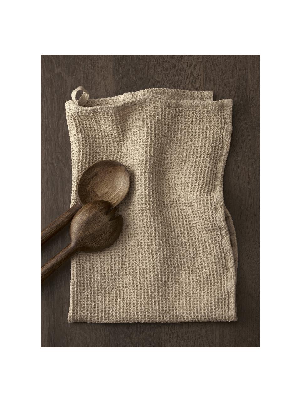 Paños de cocina de algodón Mona, 2 uds., 100% algodón, Beige, An 50 x L 70 cm