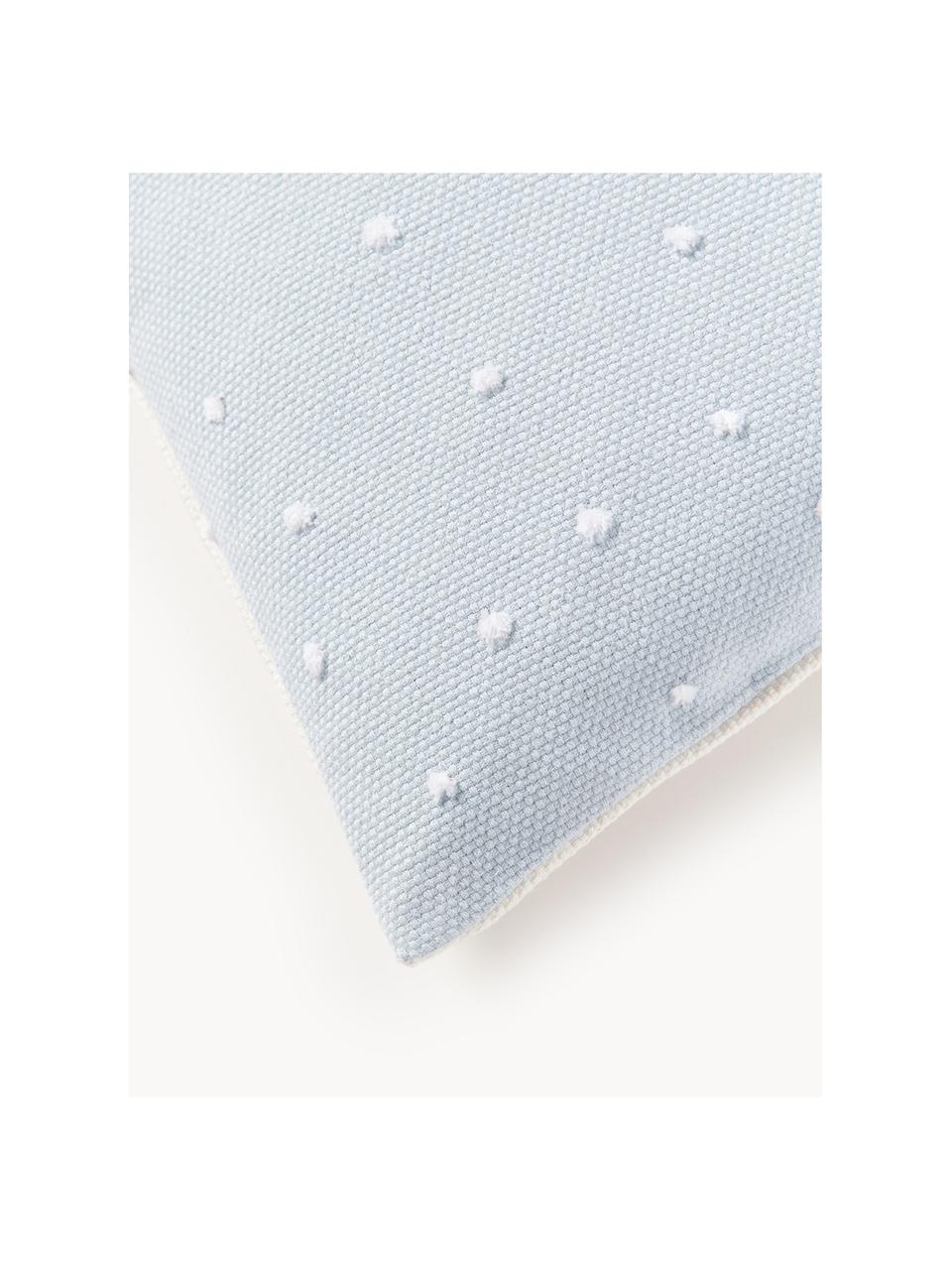 Housse de coussin 45x45 hivernale Alaska, 100% coton, Bleu ciel, vert foncé, blanc, larg. 45 x long. 45 cm