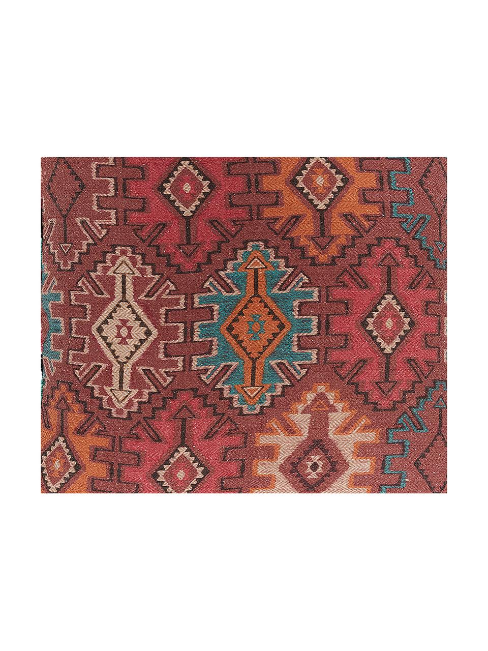 Dubbelzijdige kussenhoes World, Katoen, Roodtinten, multicolour, B 45 x L 45 cm