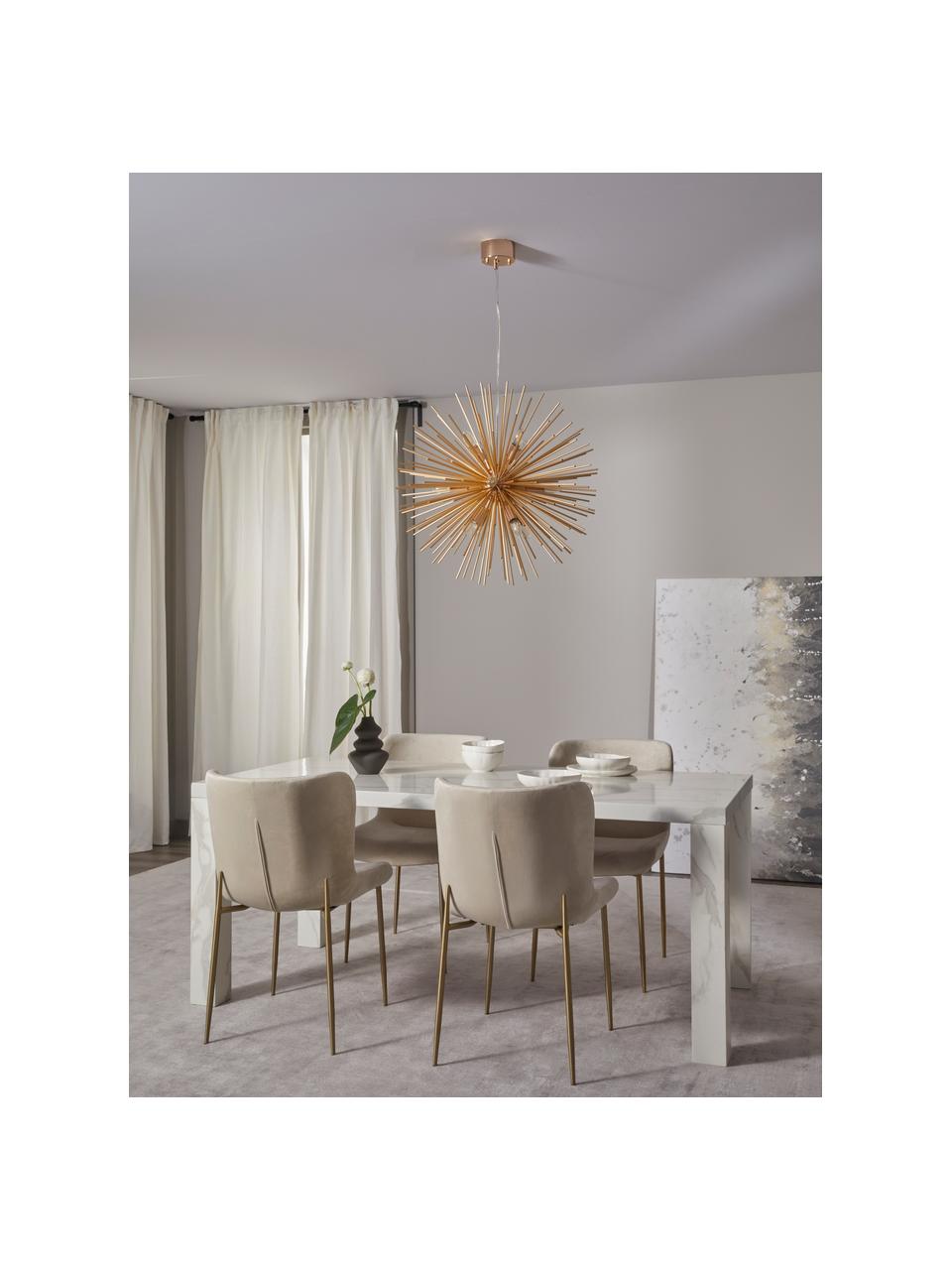 Grote design hanglamp Soleil, Goudkleurig, Ø 72 cm