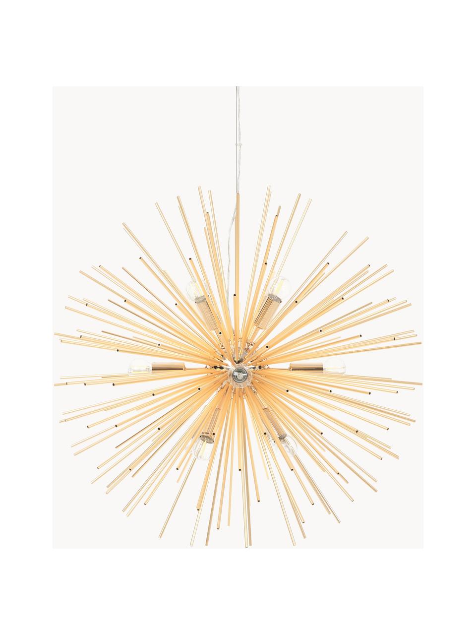 Grosse Design Pendelleuchte Soleil, Baldachin: Metall, beschichtet, Goldfarben, Ø 72 cm