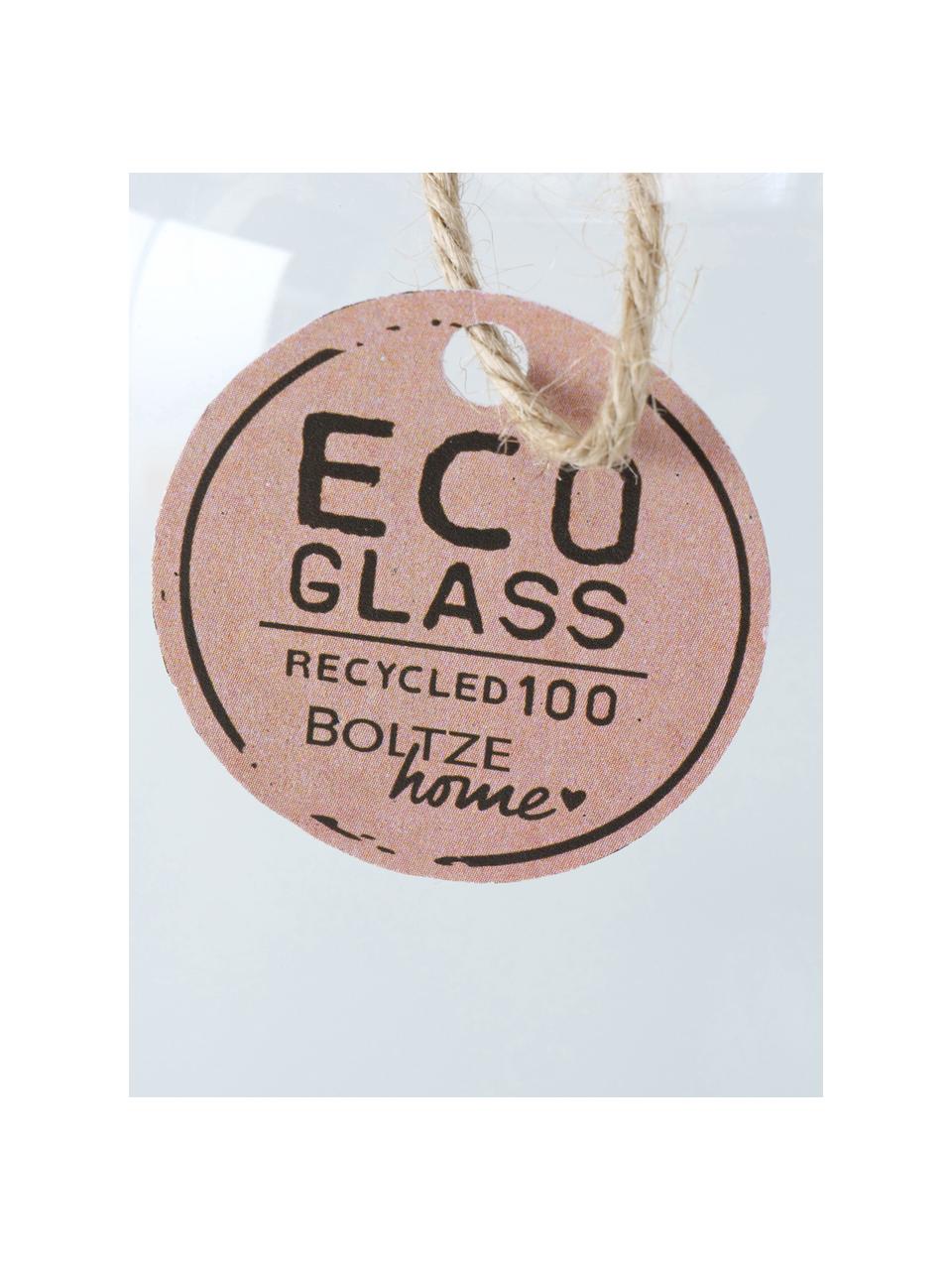 Handgefertigte Vase Eco aus recyceltem Glas, Recyceltes Glas, Transparent, Ø 19 x H 26 cm