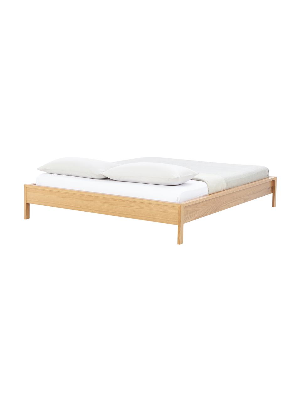 Holzbett Tammy, Holz mit Eichenholzfurnier, Eichenholz, B 180 x L 200 cm