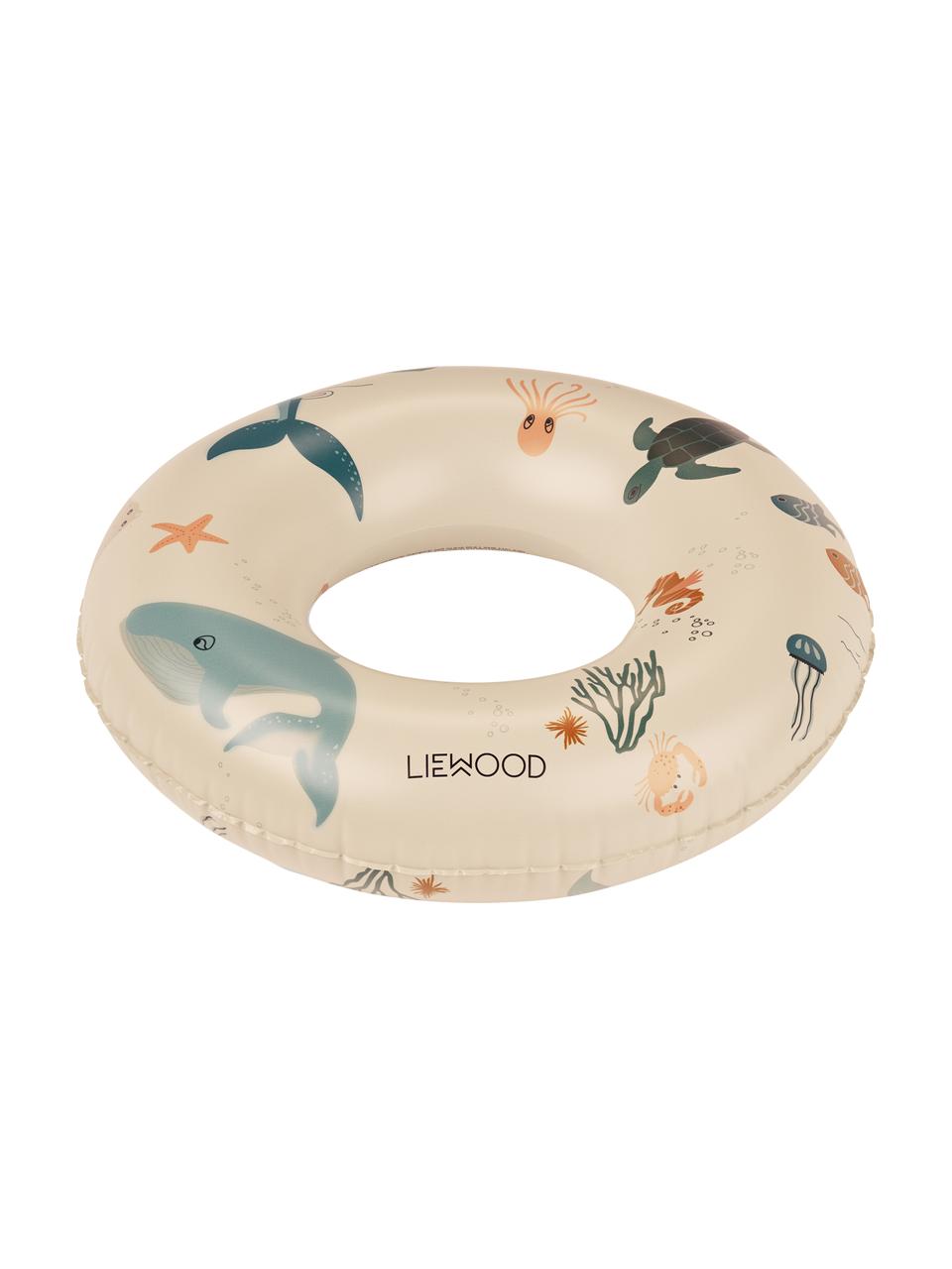 Dětský plavecký kruh Baloo, 100 % umělá hmota (PVC), Béžová, vícebarevná (vzor mořských živočichů), Ø 45 cm