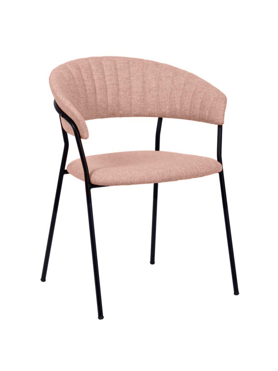 Čalouněná židle Belle, 2 ks, Lososová, Š 57 cm, H 54 cm