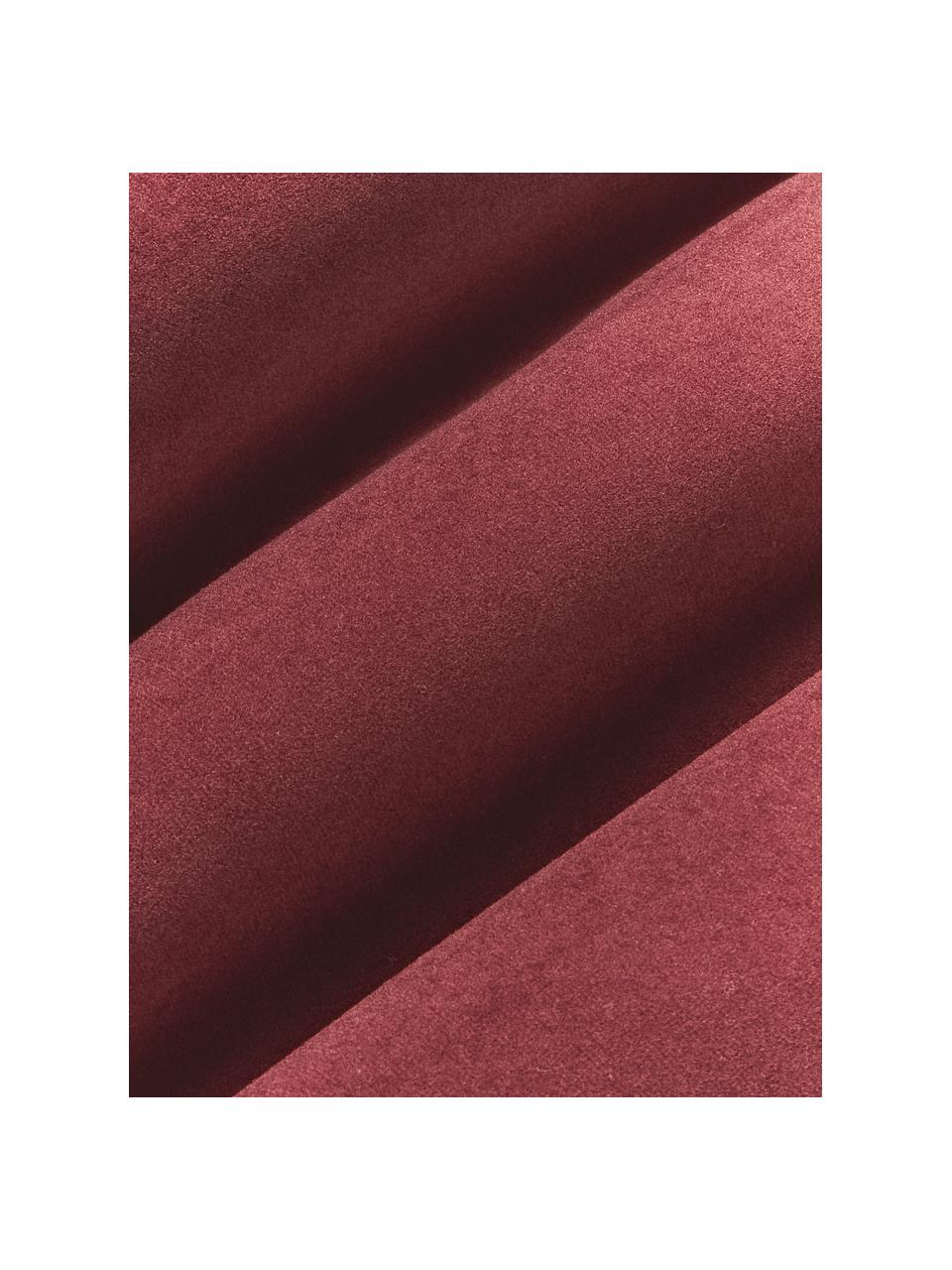 Samt-Sofa-Kissen Lena, Hülle: Samt (100 % Polyester), Samt Weinrot, B 50 x L 50 cm