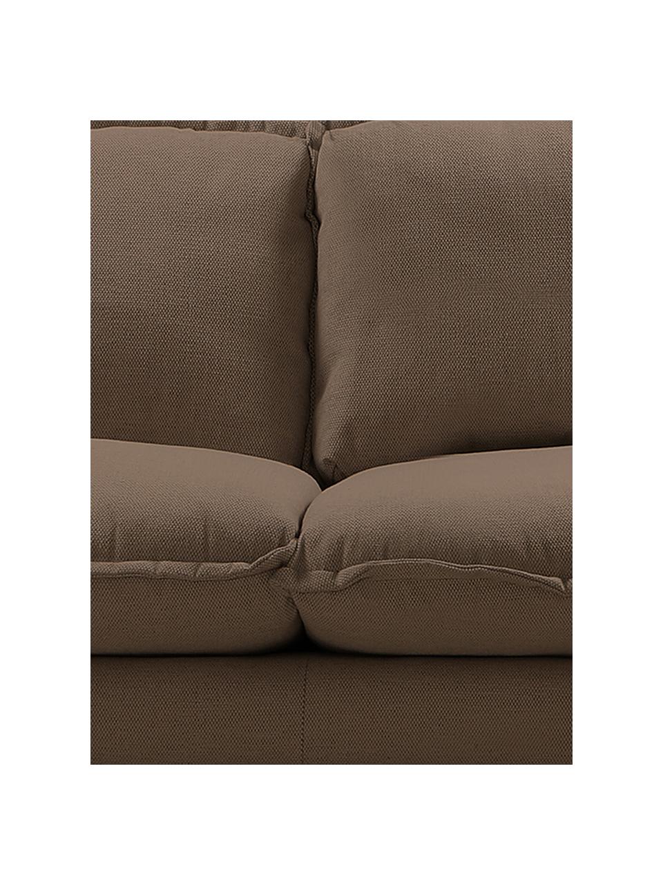 Sofa Magnolia (2-Sitzer) mit Metall-Füßen, Bezug: 63% Baumwolle, 37% Leinen, Füße: Metall, pulverbeschichtet, Stoff Braun, B 175 x T 94 cm